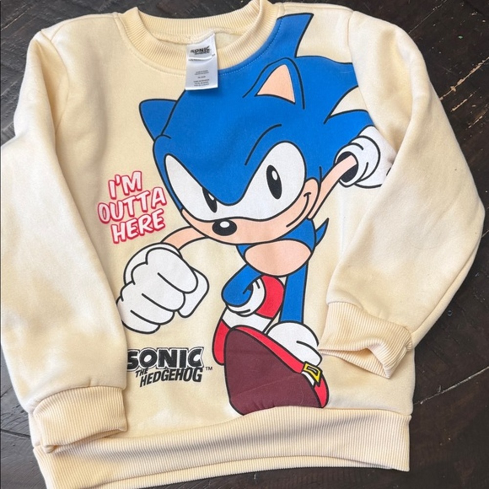 Sonic the Hedgehog Kids Cream Sweatshirt